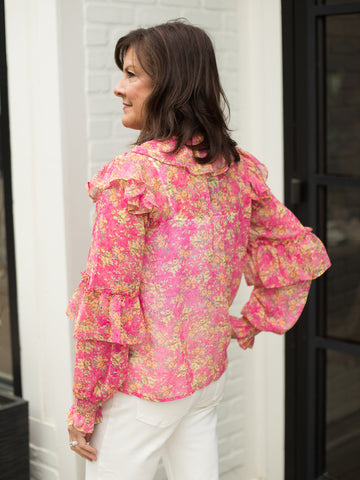 Summer Garden Blouse - Pink