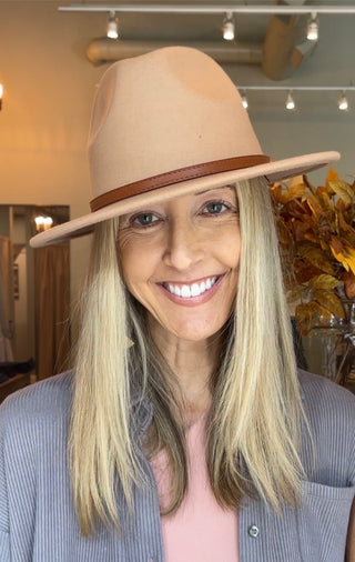 Top It Off Fedora Hat - Camel