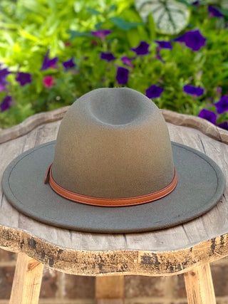 Top It Off Fedora Hat - Olive Green