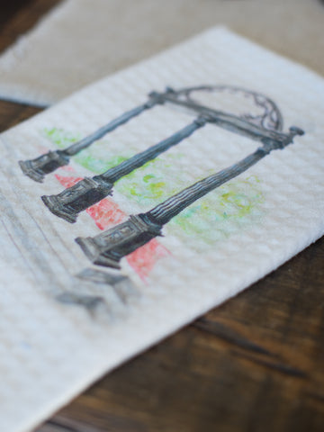 UGA Arches Tea Towel
