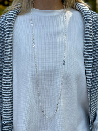 Unforgettable Necklace - Silver layering necklace silver necklace long chain necklace silver chain necklace MMN30-02