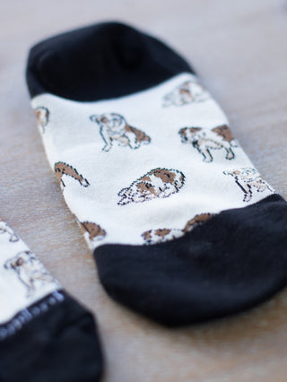 Women's Bulldog No Show Socks