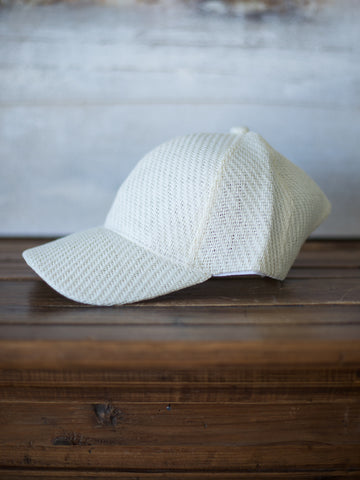 Play Ball Straw Baseball Cap - Ivory