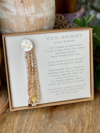 wear this champagne demdaco journey prayer bracelet for spiritual sentiment or as a stocking stuffer holiday gift