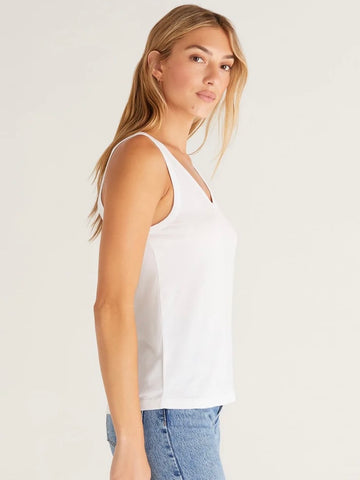 Z Supply Pia V-Neck Tank - White