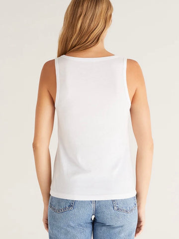 Z Supply Pia V-Neck Tank - White